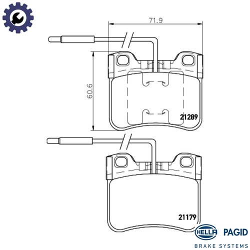 Brake pad set disc - set, 8db