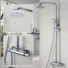 8" Shower Faucet Set Chrome