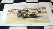 LISTER JAGUAR ARCHIE SCOTT BROWN GOODWOOD VPP9 1958 NEW PAINTING PRINT ART DUGAN