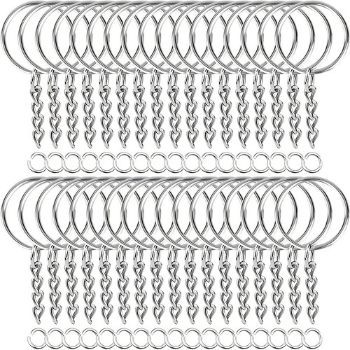 30pcs keyring with chain and - with,
