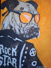ST3RLING Art - "Rock Star Dog"