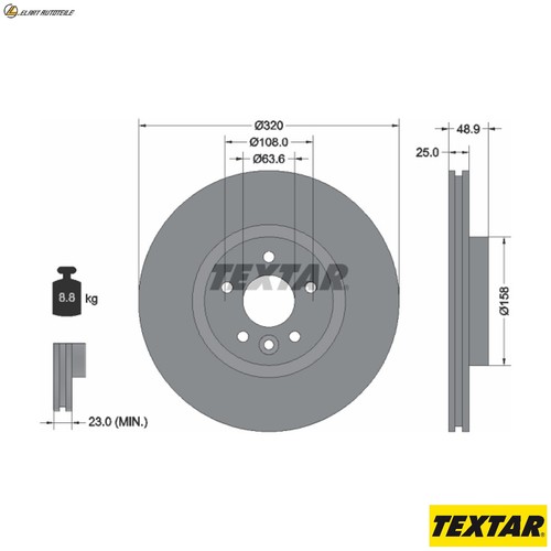 Brake discs 92282105 for - 92282105,