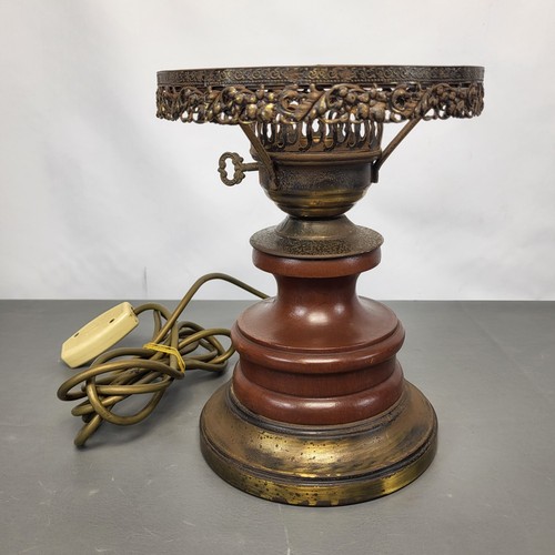 Vintage brass wood electric - vintage,
