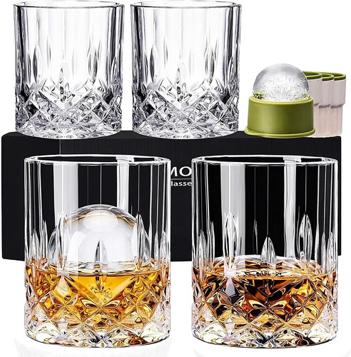Whiskey glasses set 10oz - set, 4,