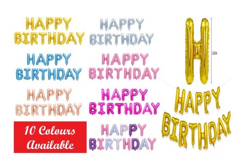Large happy birthday - large, balloons