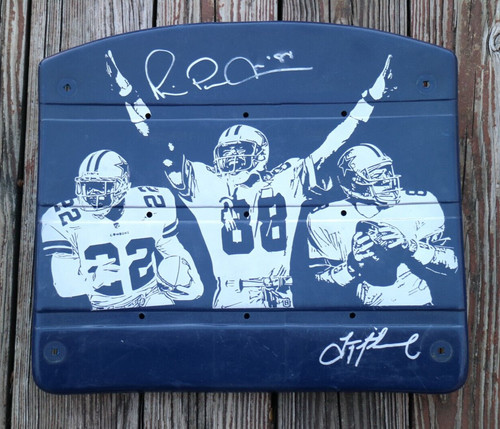 Dallas cowboys triplets signed - dallas,