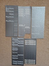 5 SILVER XMAS PEEL OFFS FOR CARD MAKING, SCRAP BOOKING SOME USED