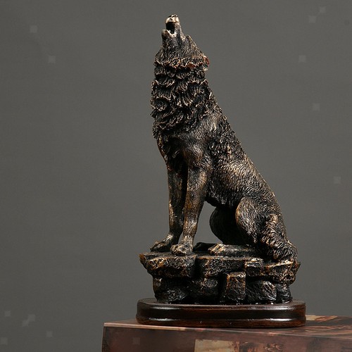 Wolf figurine animal statue - wolf, figurine,