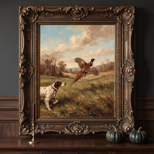 Vintage hunting dog - dog, &