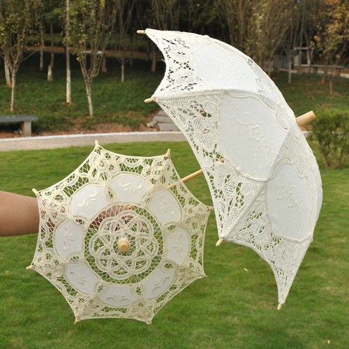 Lace parasol embroidered - parasol,