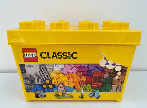 Lego storage brick - brick, yellow