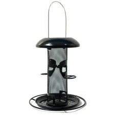 Heavy Duty Suet Bites Mealworm Feeder Black Metal Bird Feeder Outdoor Hanging