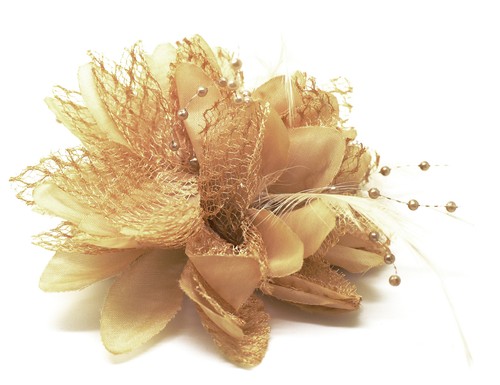 Flower feather bead - bead, corsage