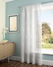 Starburst White Voile Curtain