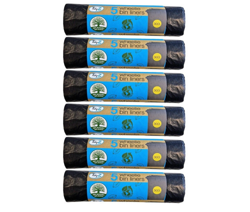 Wheelie bin liners 300l - 30,