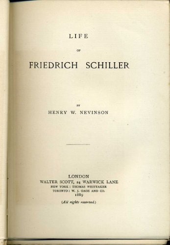 Life friedrich schiller - friedrich,