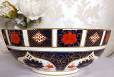 ROYAL CROWN DERBY (DAMAGED) Fine Bone China Old Imari 1128 L111 Large Bowl 24cm 
