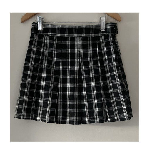 Black white plaid - white,