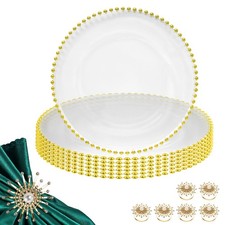 Clear Acrylic Beaded Charger