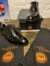 JOSEPH CHEANEY PATENT BLACK DERBY SHOES KELLY UK 7.5 F WEDDING CHRISTMAS PARTY