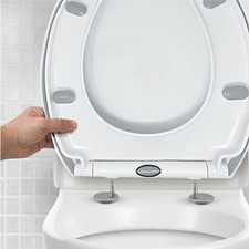 Oval Toilet Seat Soft Close with Quick Release Hinges - O-Shape Toilets
