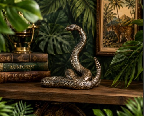 Rattle snake ornament striking - rattle,
