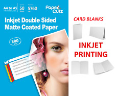 A4 folds to A5 Folding Card Blanks Double Sides Matt Inkjet 300Gsm 50 Cards