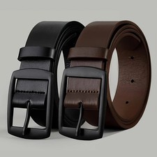 Men’s PU Leather Belt Metal