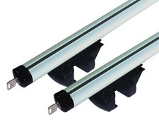 Streetwize Universal 120cm Lockable Aluminium Roof Rack Bars for Cars with Rails