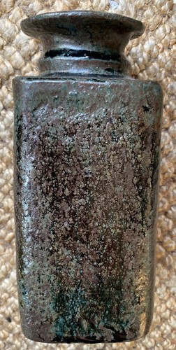 Green drip glaze ceramic vase - drip,