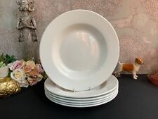 6 Steelite International England SIMPLICITY WHITE Restaurant 11 5/8" Pasta Bowls