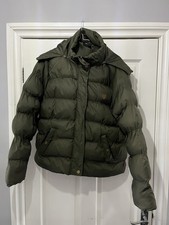 Boohoo Khaki Puffer Coat Size