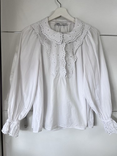 Zara white cotton blouse - zara,