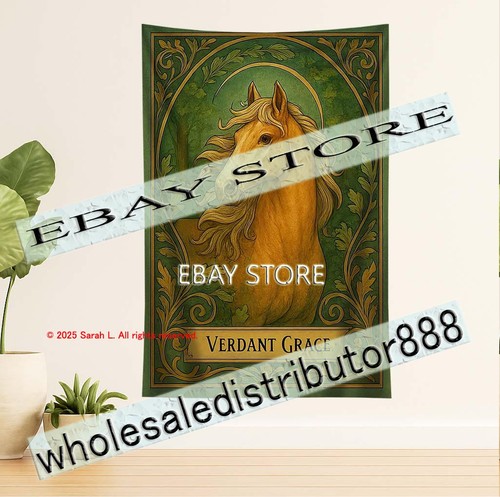 Verdant horse fantasy tapestry - verdant,