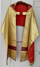Priest Liturgical Humeral  Vestment  Detailed Golden Brocade Motifs Part of Set