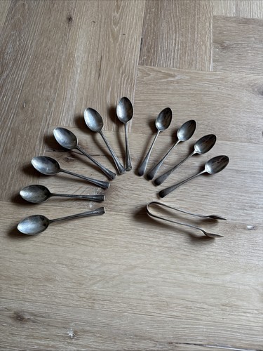 Antique solid silver spoons - antique,