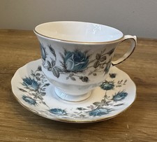 Vintage Queen Anne Blue Roses
