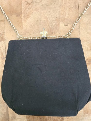 Vintage black evening purse - black,