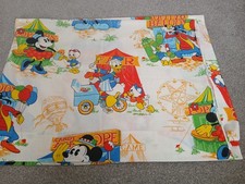 Vintage Walt Disney  Twin Flat Sheet  -63 x 104 "  Mickey, Goofy VGC