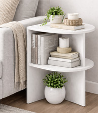 Side Table 2 Tier Half Round