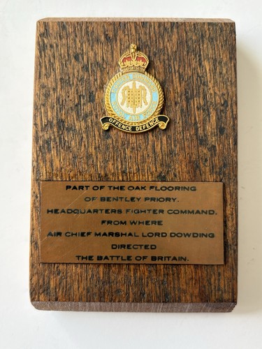 Ww2 oak flooring plaque - flooring, raf