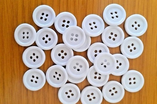 White hole flat back - flat, sew