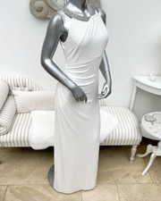 Ralph Lauren exquisite ivory diamanté full length wedding evening gown UK 10 US6