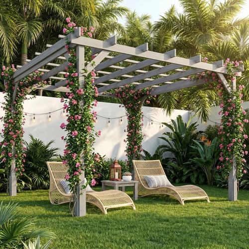Wooden pergola kit - wooden,