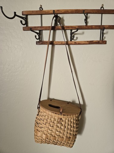 Vintage fishing creel - fishing, signed