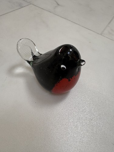 Glass bird ornaments robin - 2,
