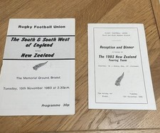 Rugby Programme & Dinner Menu