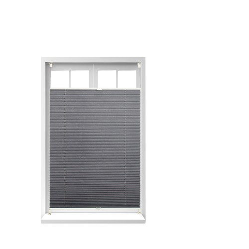 Grey pleated blind drilling - grey, no