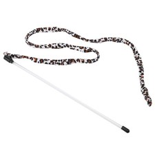 1Pc Cat Funny Toy Teaser Stick Chaser Wand Leopard Print Tail With Bell New