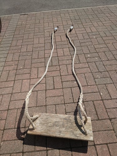Vintage wooden rope swing for - vintage,